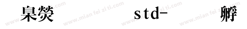 華康明體 std字体转换
